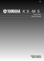 Yamaha KXM-5 - Owners Manual 